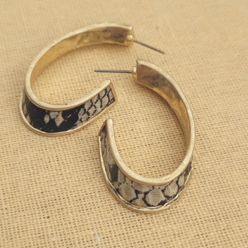 Snake Gold Hoops